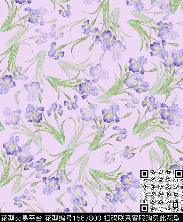 雪纺小碎花连衣裙传统印花华亿平台下载（图片编号: 1567800） - 瓦栏（Walan）