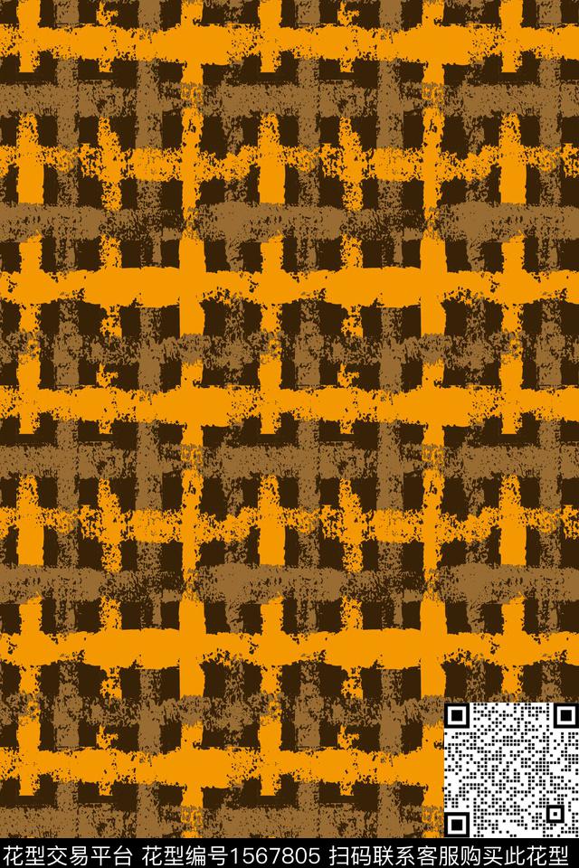 格子编织数码印花华亿平台下载（图片编号: 1567805） - 瓦栏（Walan）