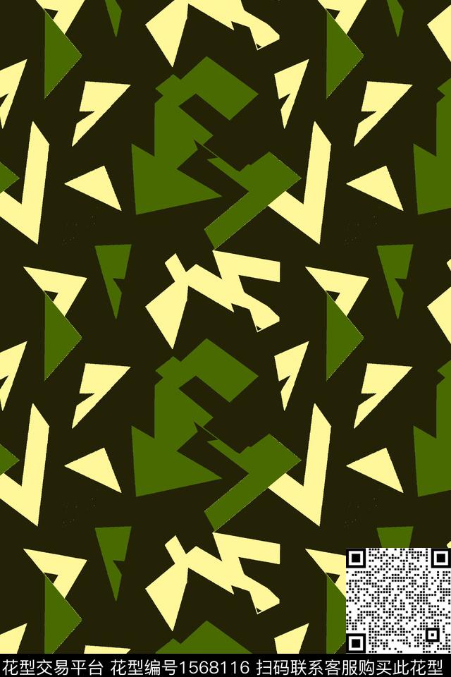 几何切片传统印花华亿平台下载（图片编号: 1568116） - 瓦栏（Walan）