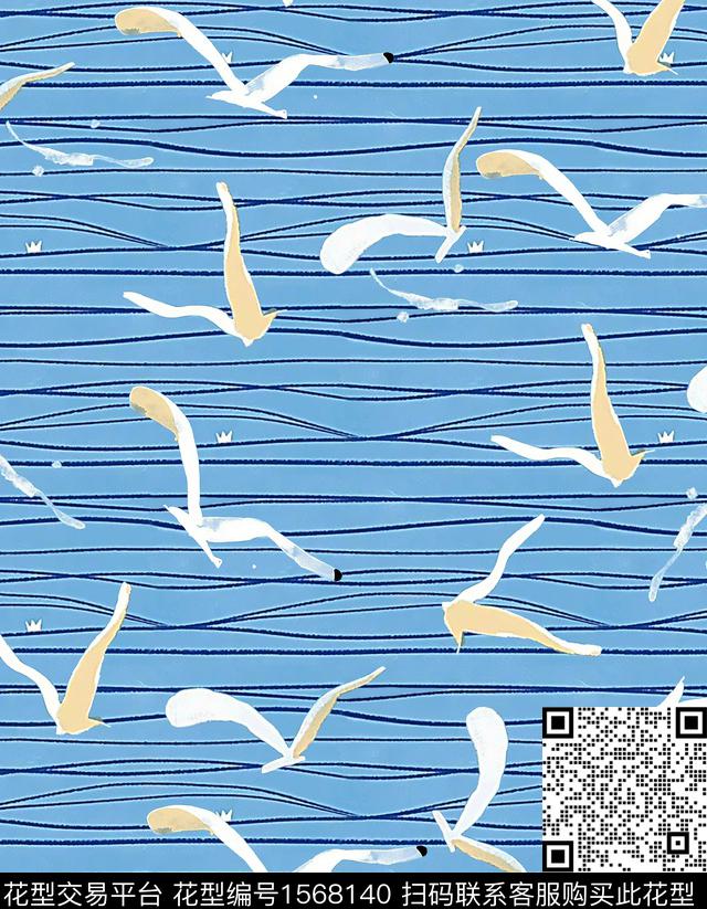 海鸥时尚数码印花华亿平台下载（图片编号: 1568140） - 瓦栏（Walan）