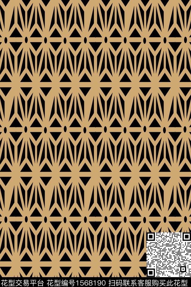 几何条纹传统印花华亿平台下载（图片编号: 1568190） - 瓦栏（Walan）