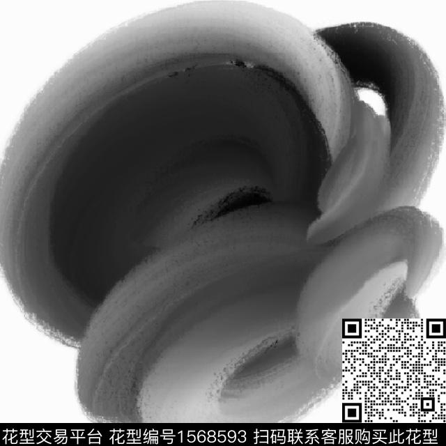 定位抽象水墨数码印花华亿平台下载（图片编号: 1568593） - 瓦栏（Walan）