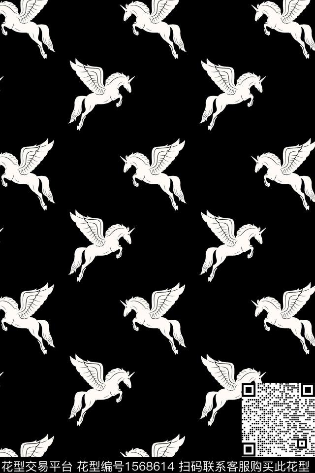 马童装动物头传统印花华亿平台下载（图片编号: 1568614） - 瓦栏（Walan）