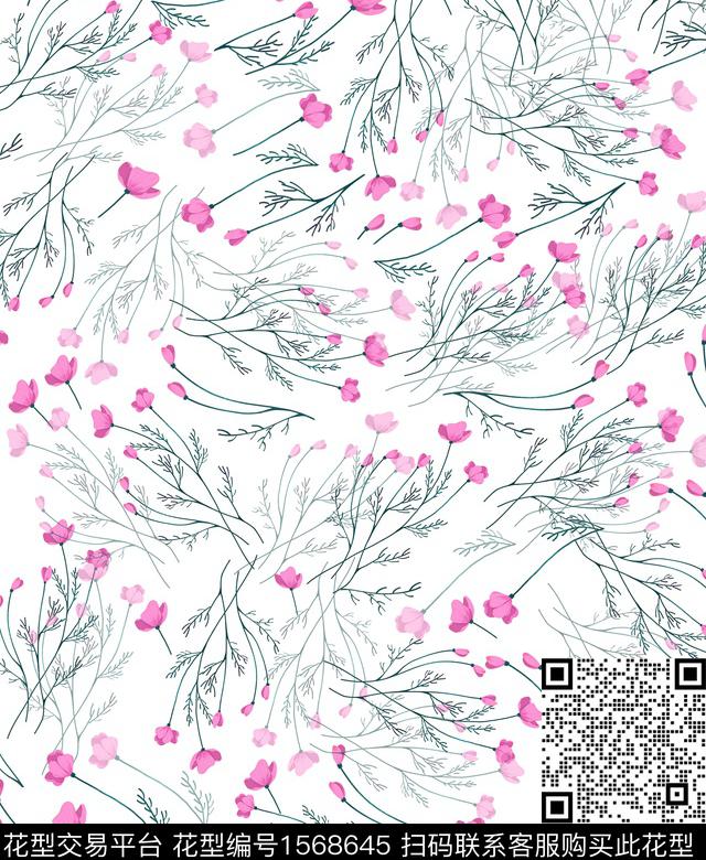 雪纺小碎花连衣裙传统印花华亿平台下载（图片编号: 1568645） - 瓦栏（Walan）