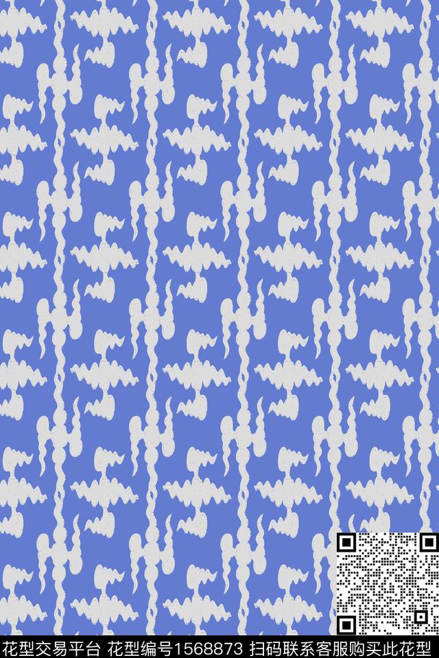 抽象云朵条纹传统印花华亿平台下载（图片编号: 1568873） - 瓦栏（Walan）