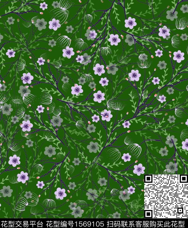 雪纺小碎花连衣裙传统印花华亿平台下载（图片编号: 1569105） - 瓦栏（Walan）