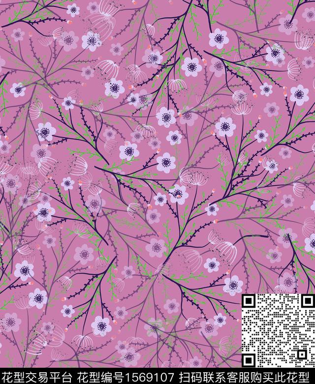 雪纺小碎花连衣裙传统印花华亿平台下载（图片编号: 1569107） - 瓦栏（Walan）