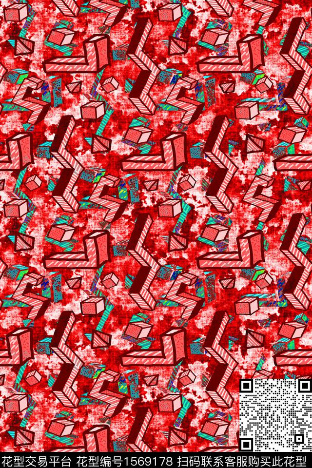 抽象数码印花华亿平台下载（图片编号: 1569178） - 瓦栏（Walan）