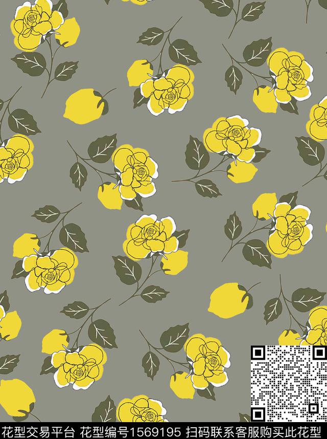 雪纺小碎花连衣裙传统印花华亿平台下载（图片编号: 1569195） - 瓦栏（Walan）