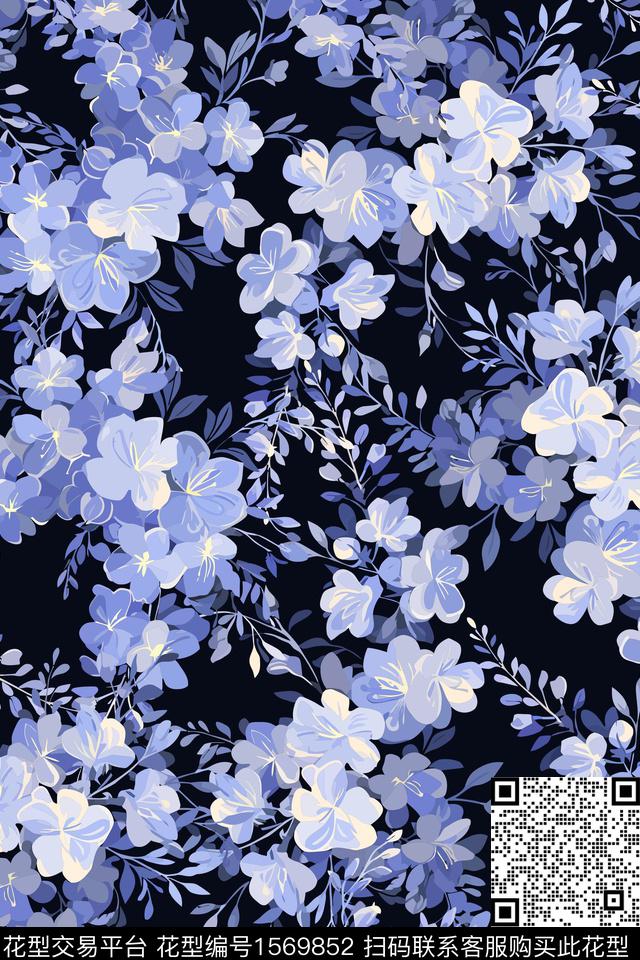 花卉小碎花女装数码印花华亿平台下载（图片编号: 1569852） - 瓦栏（Walan）