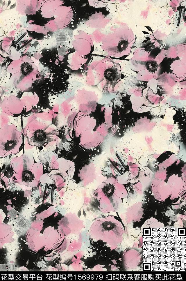 花卉数码印花华亿平台下载（图片编号: 1569979） - 瓦栏（Walan）