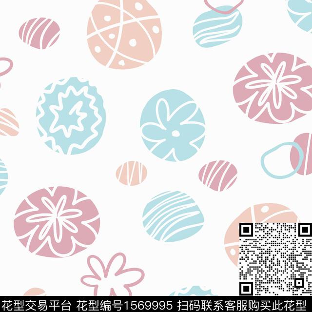 手绘创意图形简约时尚数码印花华亿平台下载（图片编号: 1569995） - 瓦栏（Walan）