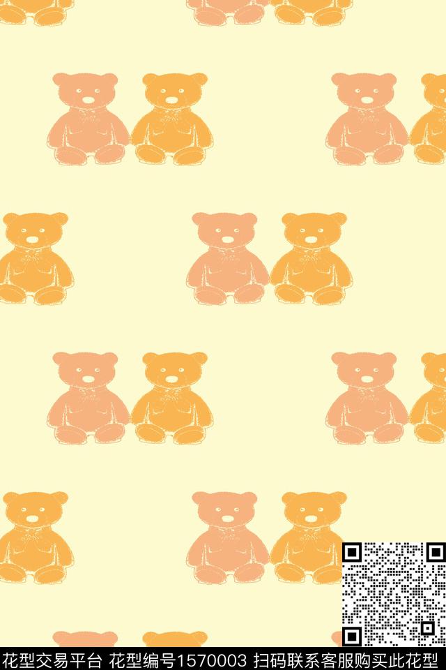 趣味熊童装数码印花华亿平台下载（图片编号: 1570003） - 瓦栏（Walan）
