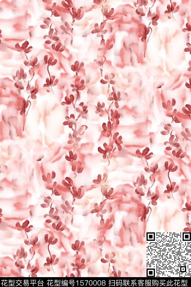 小清新清爽底花卉小碎花数码印花华亿平台下载（图片编号: 1570008） - 瓦栏（Walan）