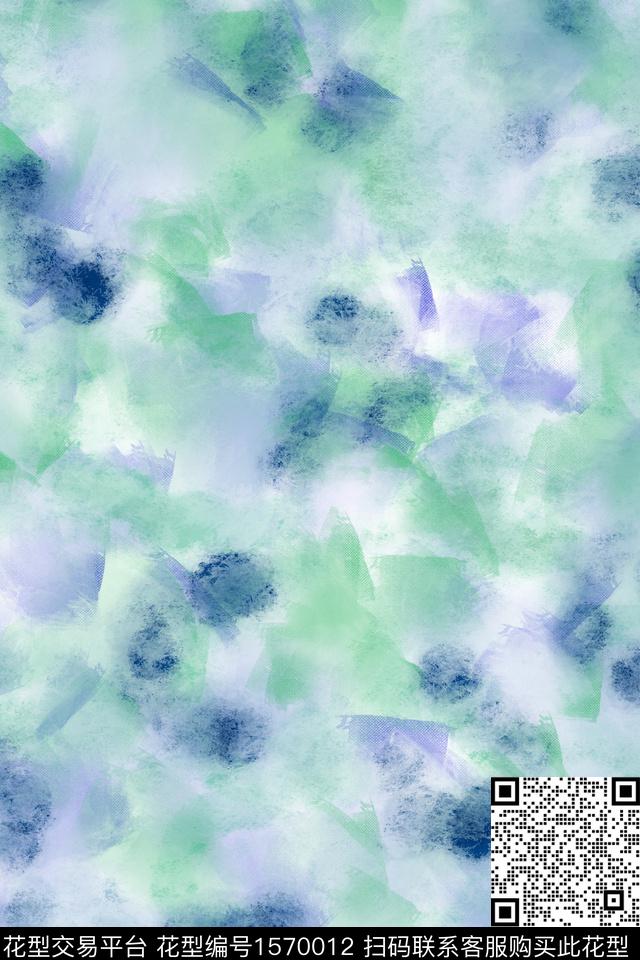 年轻女性朦胧花卉抽象数码印花华亿平台下载（图片编号: 1570012） - 瓦栏（Walan）