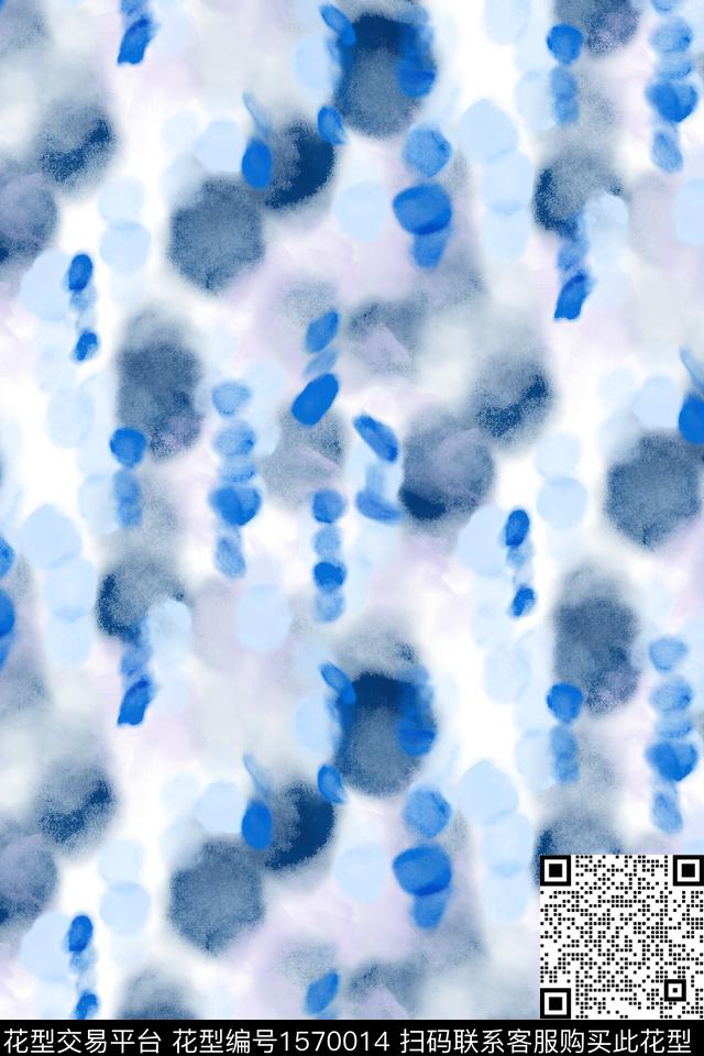 年轻女性淑女抽象数码印花华亿平台下载（图片编号: 1570014） - 瓦栏（Walan）