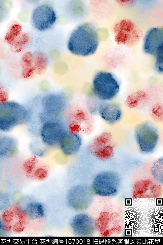 年轻女性淑女抽象数码印花华亿平台下载（图片编号: 1570018） - 瓦栏（Walan）