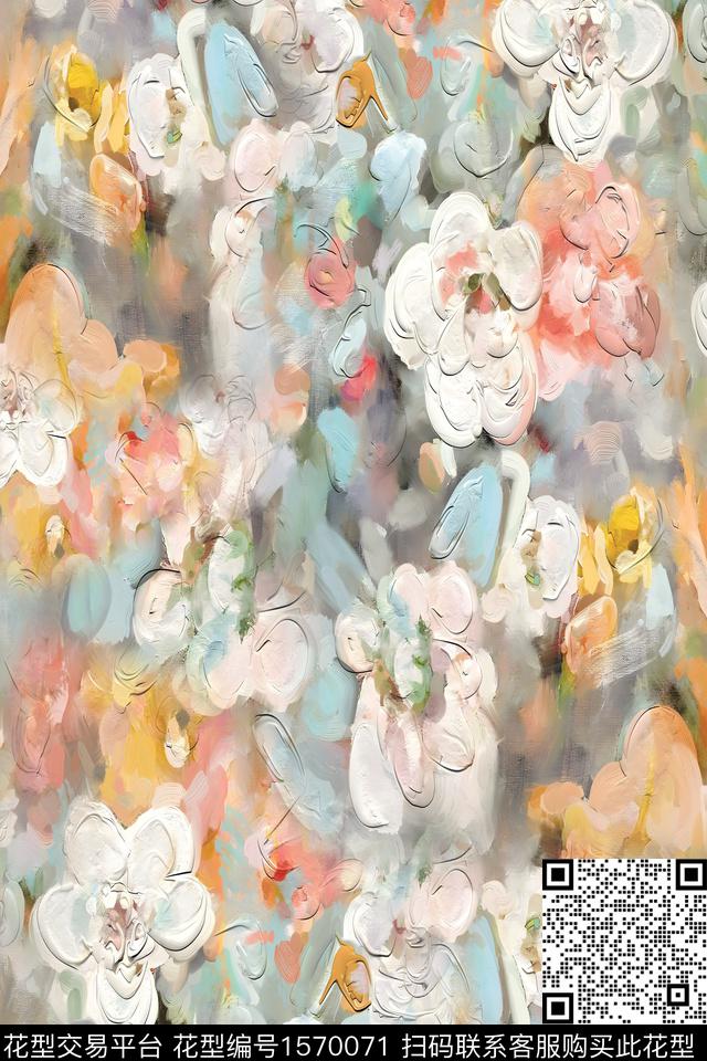 油画华亿平台浮雕版画数码印花华亿平台下载（图片编号: 1570071） - 瓦栏（Walan）