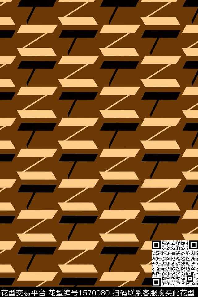 趣味几何传统印花华亿平台下载（图片编号: 1570080） - 瓦栏（Walan）