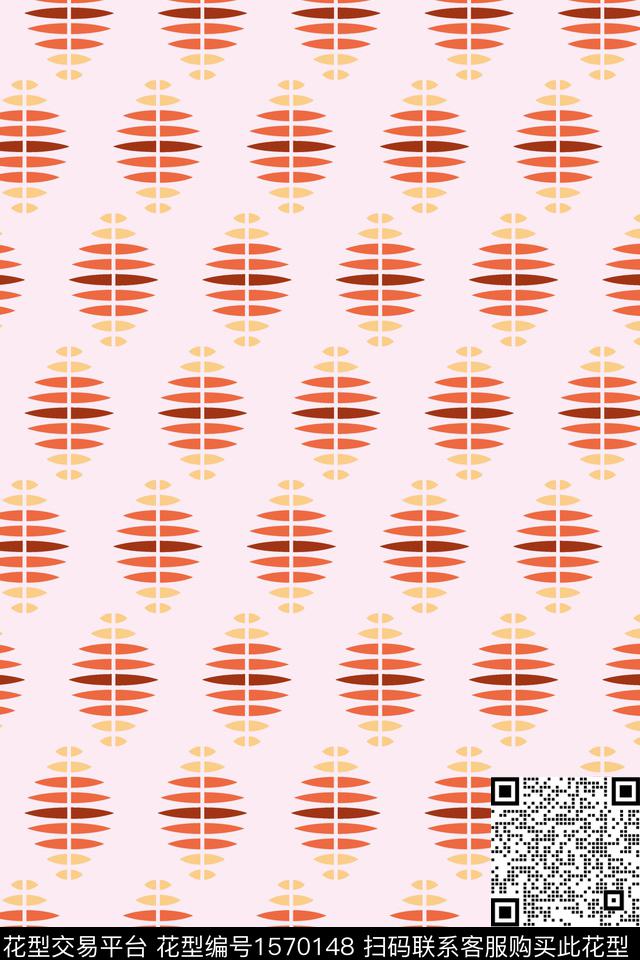 几何粉色重复传统印花华亿平台下载（图片编号: 1570148） - 瓦栏（Walan）