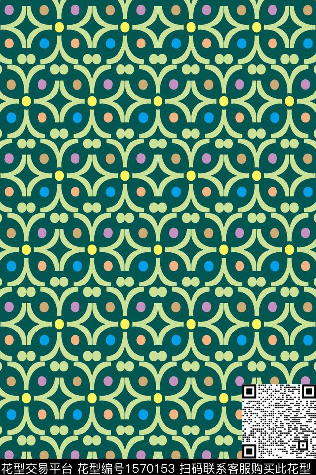 民族风几何波点数码印花华亿平台下载（图片编号: 1570153） - 瓦栏（Walan）