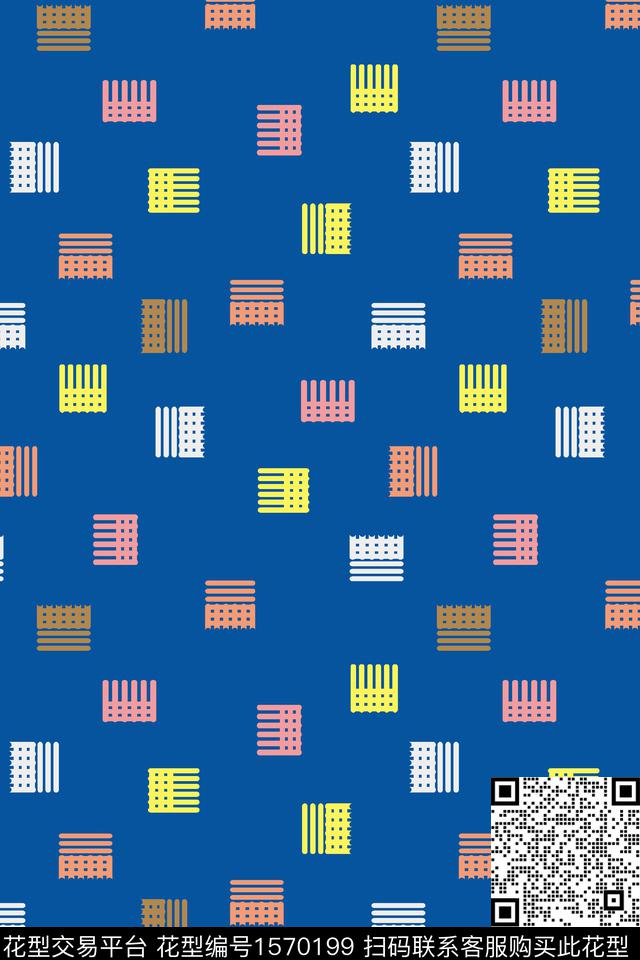 几何栅栏传统印花华亿平台下载（图片编号: 1570199） - 瓦栏（Walan）