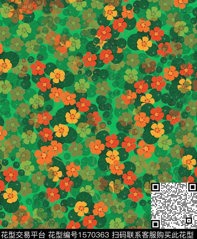 雪纺小碎花连衣裙传统印花华亿平台下载（图片编号: 1570363） - 瓦栏（Walan）