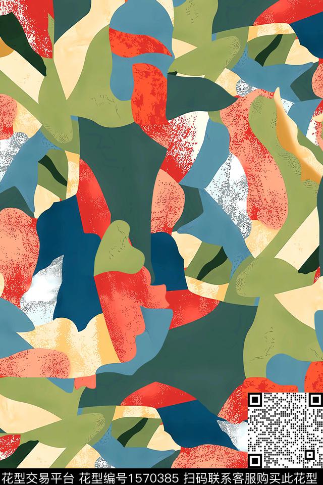 碎片纹理数码印花华亿平台下载（图片编号: 1570385） - 瓦栏（Walan）