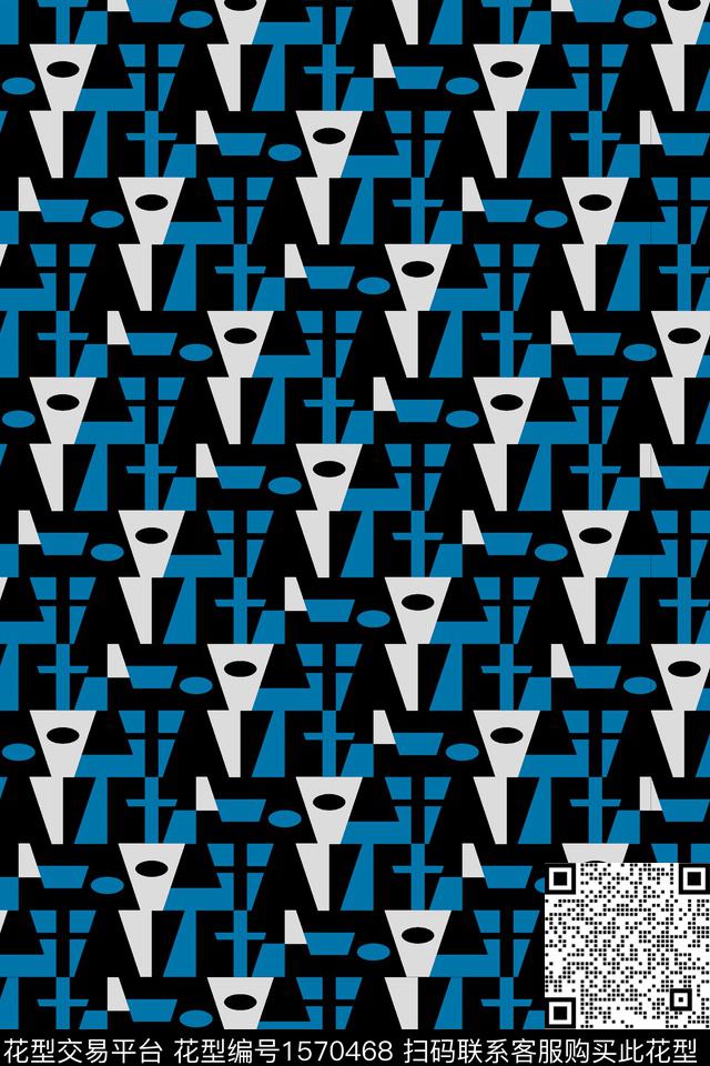 几何碎片传统印花华亿平台下载（图片编号: 1570468） - 瓦栏（Walan）