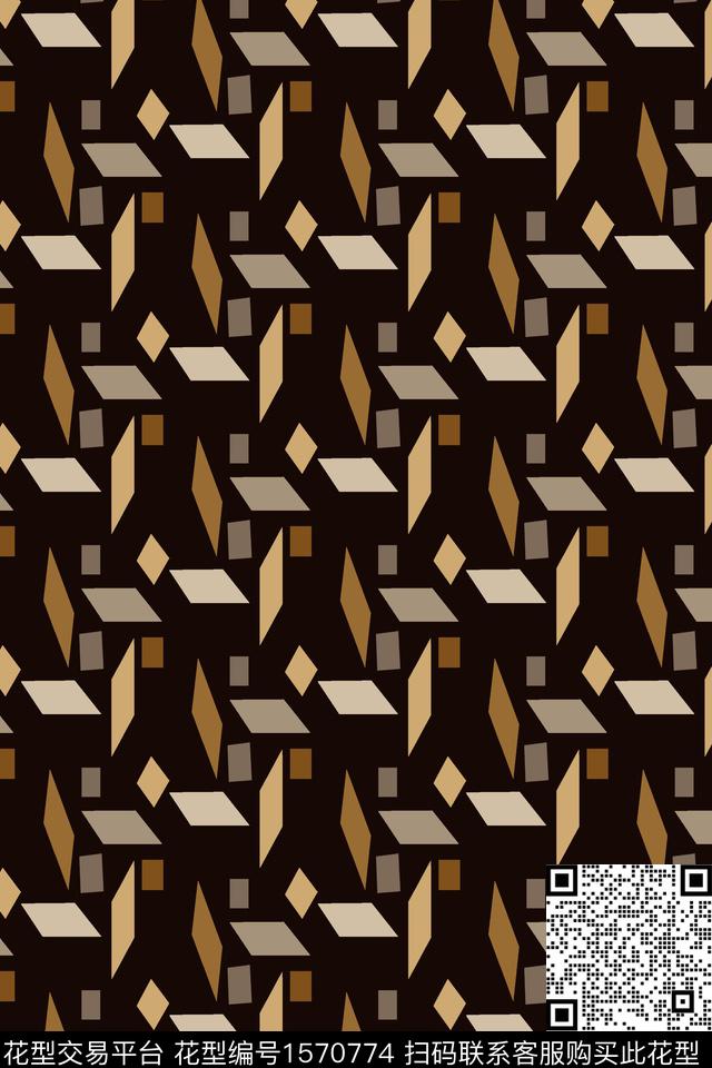几何碎片传统印花华亿平台下载（图片编号: 1570774） - 瓦栏（Walan）