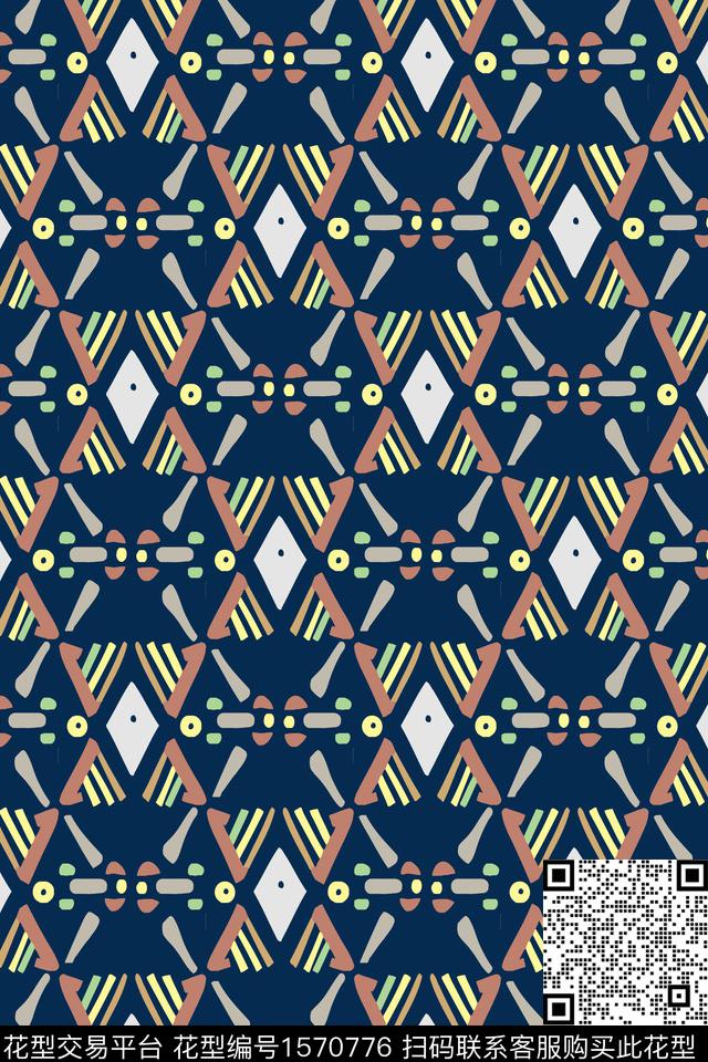 民族风几何传统印花华亿平台下载（图片编号: 1570776） - 瓦栏（Walan）