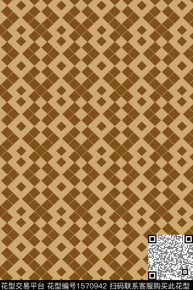 格子几何简约传统印花华亿平台下载（图片编号: 1570942） - 瓦栏（Walan）