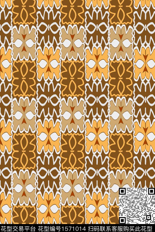 民族风民族纹样几何数码印花华亿平台下载（图片编号: 1571014） - 瓦栏（Walan）