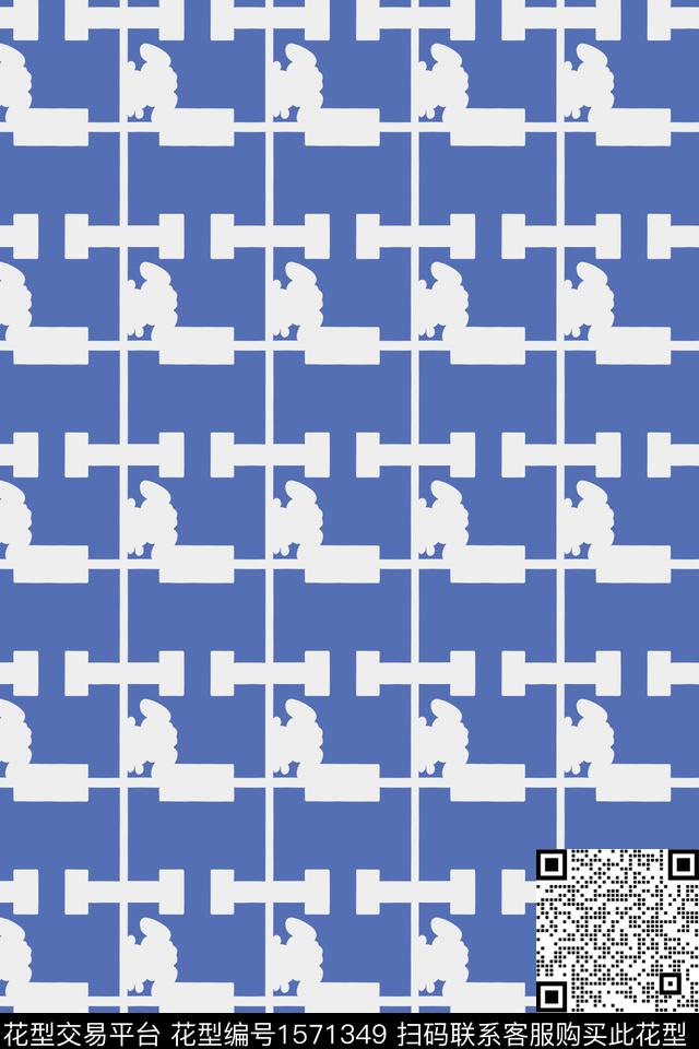 条纹几何重复传统印花华亿平台下载（图片编号: 1571349） - 瓦栏（Walan）