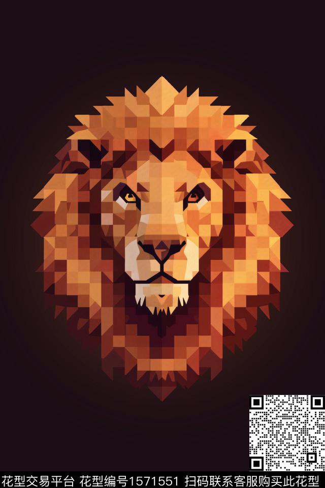狮子头大牌风时尚数码印花华亿平台下载（图片编号: 1571551） - 瓦栏（Walan）
