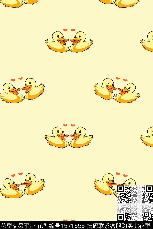 爱心鸭子童装数码印花华亿平台下载（图片编号: 1571556） - 瓦栏（Walan）