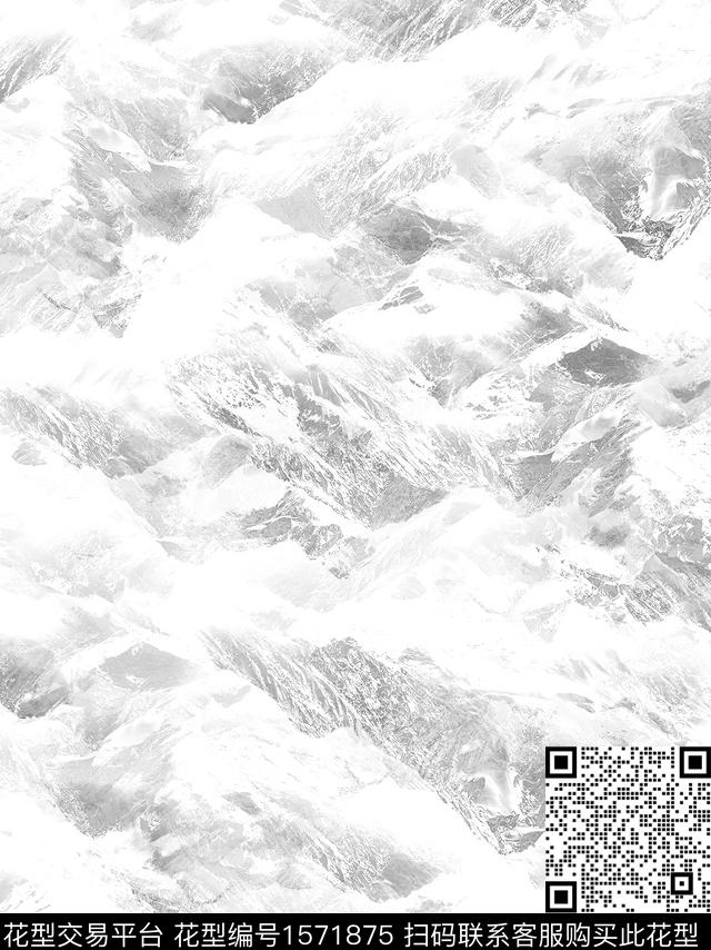 雪山抽象户外数码印花华亿平台下载（图片编号: 1571875） - 瓦栏（Walan）