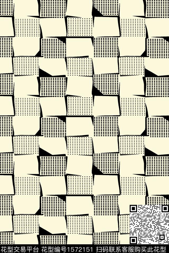 几何格子传统印花华亿平台下载（图片编号: 1572151） - 瓦栏（Walan）