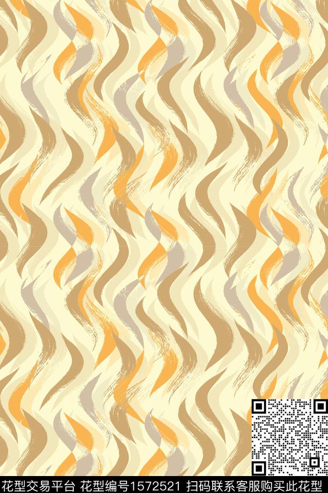 笔触条纹数码印花华亿平台下载（图片编号: 1572521） - 瓦栏（Walan）