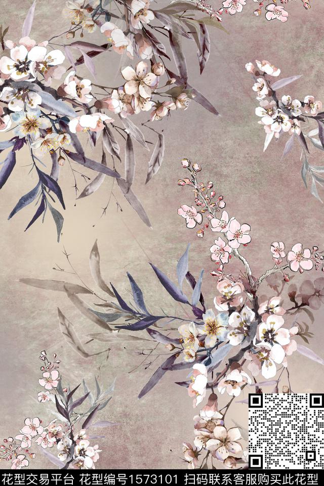 中国风底纹数码印花华亿平台下载（图片编号: 1573101） - 瓦栏（Walan）