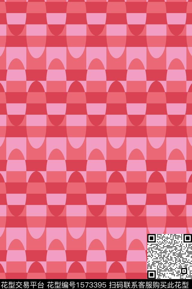 几何椭圆传统印花华亿平台下载（图片编号: 1573395） - 瓦栏（Walan）