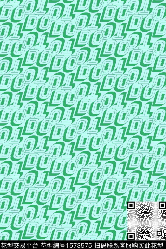 趣味字母几何传统印花华亿平台下载（图片编号: 1573575） - 瓦栏（Walan）