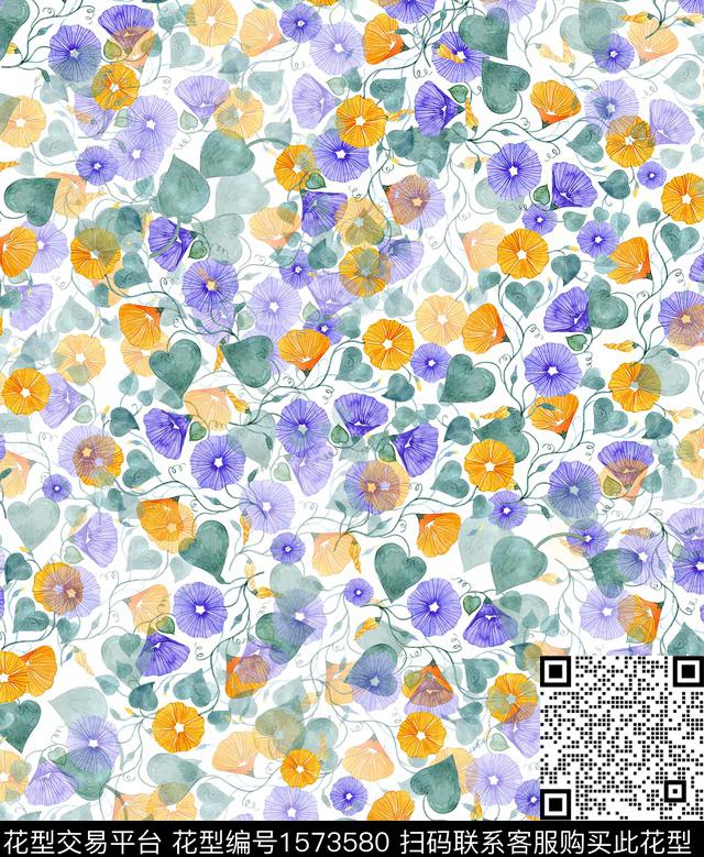 雪纺小碎花连衣裙传统印花华亿平台下载（图片编号: 1573580） - 瓦栏（Walan）