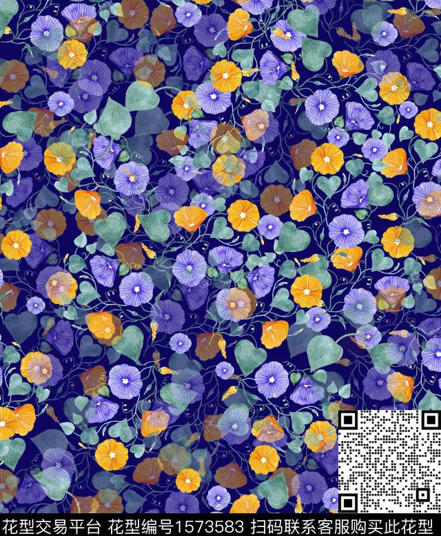 雪纺小碎花连衣裙传统印花华亿平台下载（图片编号: 1573583） - 瓦栏（Walan）