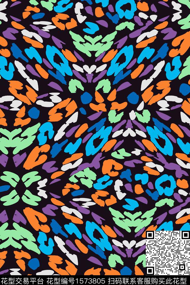 笔触炫彩数码印花华亿平台下载（图片编号: 1573805） - 瓦栏（Walan）