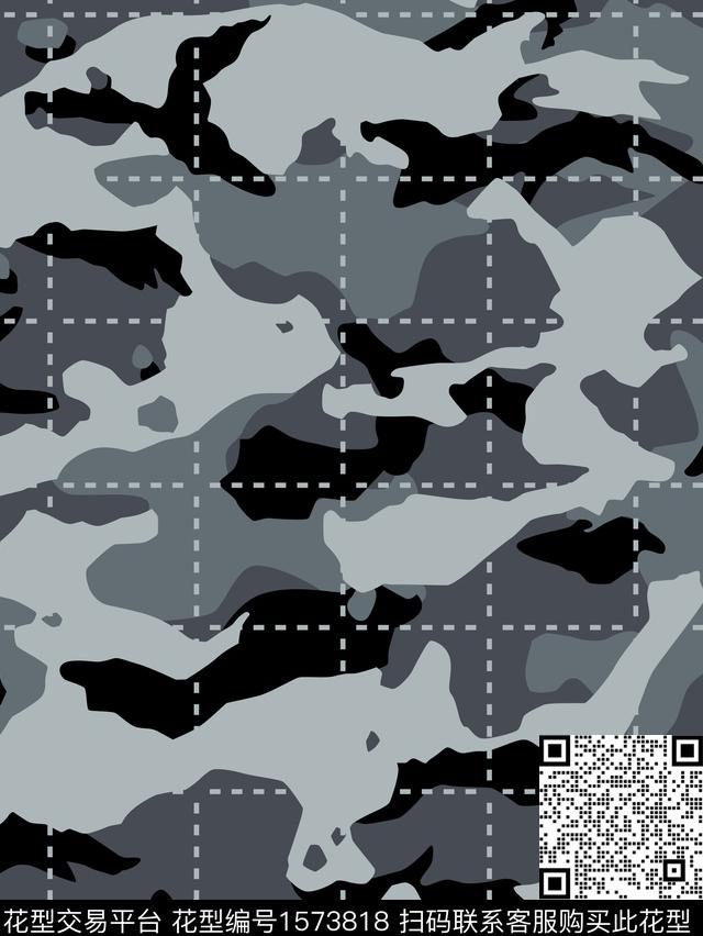 虚线户外格子传统印花华亿平台下载（图片编号: 1573818） - 瓦栏（Walan）