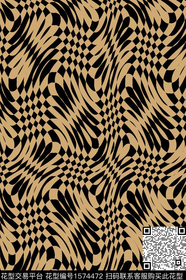 抽象几何传统印花华亿平台下载（图片编号: 1574472） - 瓦栏（Walan）