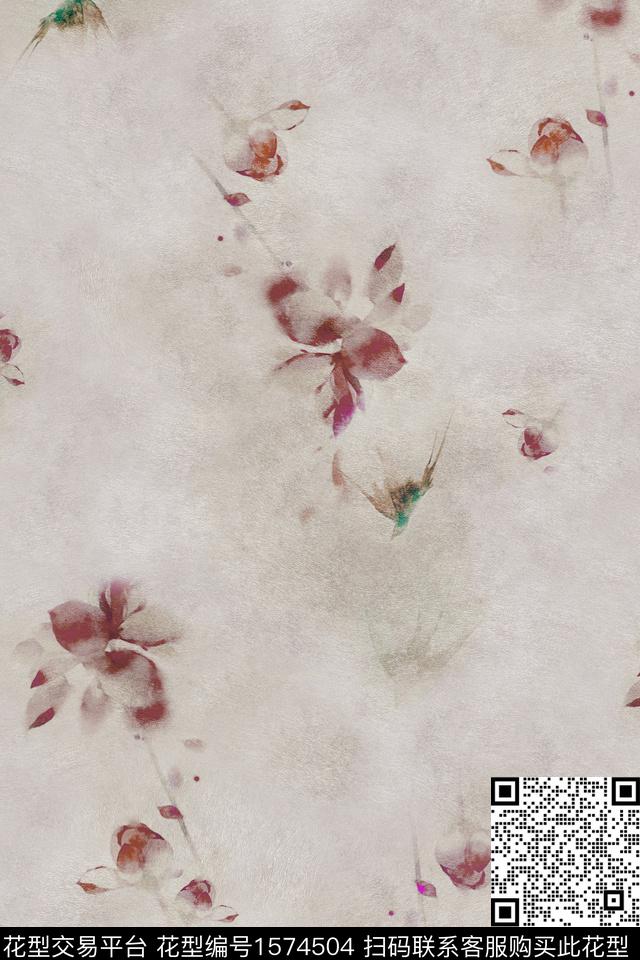 棉麻中国风诧寂风数码印花华亿平台下载（图片编号: 1574504） - 瓦栏（Walan）