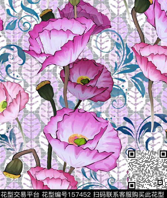 传统印花华亿平台下载（图片编号: 157452） - 瓦栏（Walan）