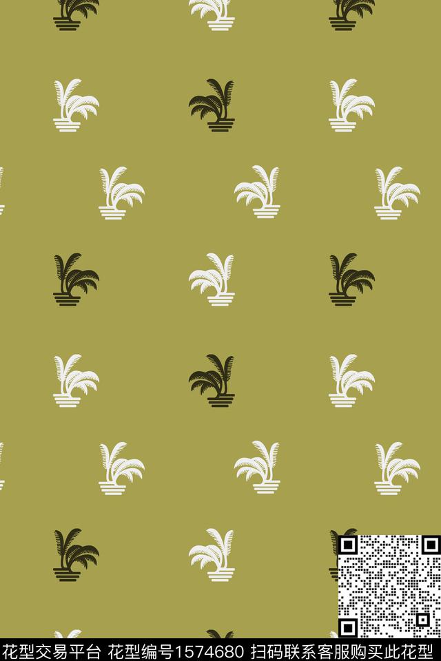 热带树传统印花华亿平台下载（图片编号: 1574680） - 瓦栏（Walan）